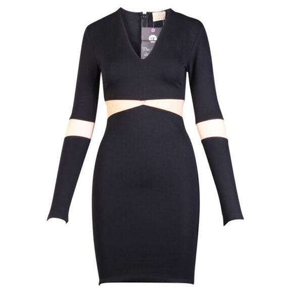 NWT Torn By Ronny Kobo Cut Out Body Con With Mesh - Picture 1 of 6